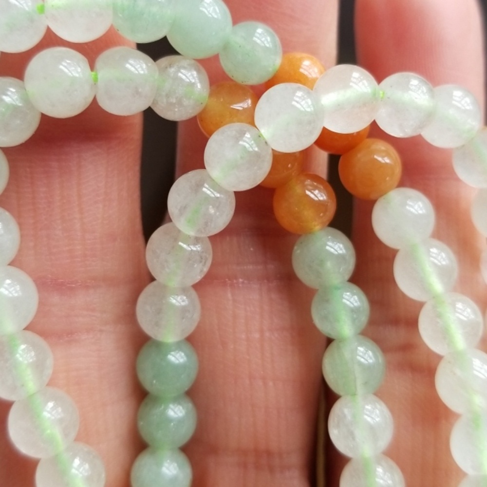 100% natural stone 23 inches jadeite necklace